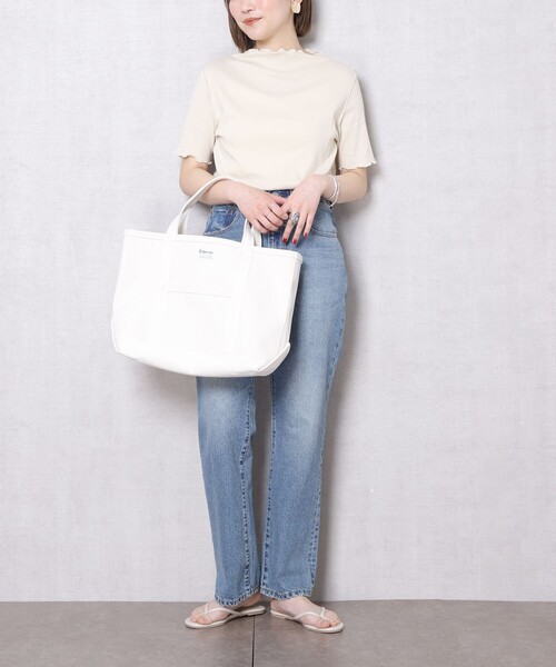 FREAK'S STORE（フリークスストア）の「▽【WEB限定】メローデザインボートネックTシャツ(メロートップス)（Tシャツ/カットソー・レディース・ブラック/ブラウン/ブルー/ナチュラル/ライトピンク・ﾌﾘ-）」の10枚目の写真