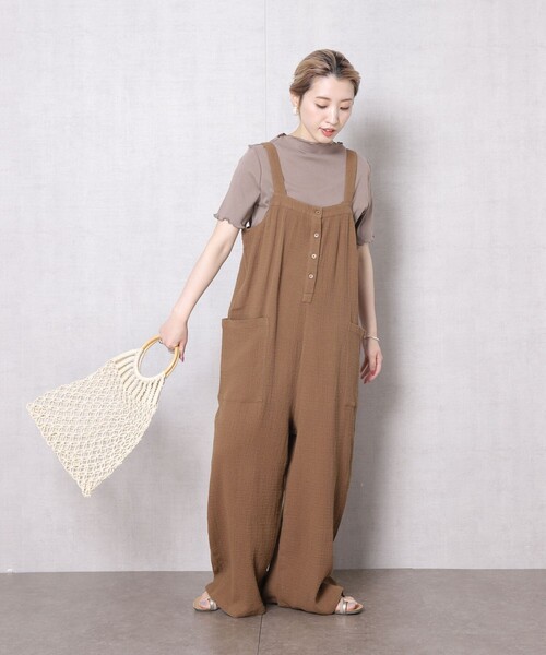 FREAK'S STORE（フリークスストア）の「▽【WEB限定】メローデザインボートネックTシャツ(メロートップス)（Tシャツ/カットソー・レディース・ブラック/ブラウン/ブルー/ナチュラル/ライトピンク・ﾌﾘ-）」の11枚目の写真