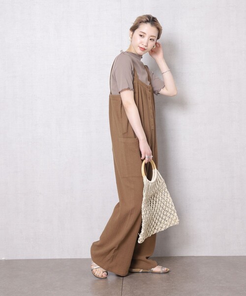 FREAK'S STORE（フリークスストア）の「▽【WEB限定】メローデザインボートネックTシャツ(メロートップス)（Tシャツ/カットソー・レディース・ブラック/ブラウン/ブルー/ナチュラル/ライトピンク・ﾌﾘ-）」の12枚目の写真