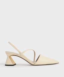 CHARLES & KEITH | アシンメトリックストラップ ジオメトリックヒールパンプス / Asymmetric Strap Geometric Heel Pumps(パンプス)