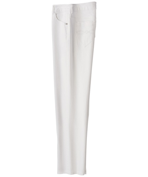 BELLUNA PLUS(ベルーナ)の「ホワイトヤーンストレッチカラーパンツ股下68cm(その他パンツ・レディース・ブラック/ベージュ/オフホワイト/ピンク/インディゴブルー/ミント・SMALL/MEDIUM/LARGE/X-LARGE)」の2枚目の写真