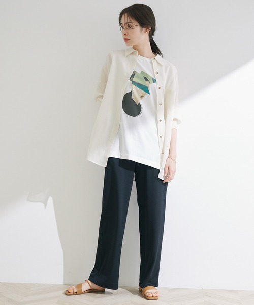 ROPE'（ロペ）の「ノースリーブコラージュプリントTEE（Tシャツ/カットソー・レディース・オフホワイト・38）」の3枚目の写真