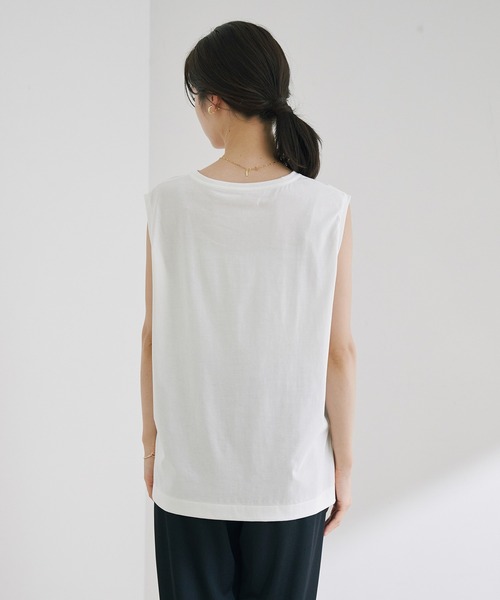 ROPE'（ロペ）の「ノースリーブコラージュプリントTEE（Tシャツ/カットソー・レディース・オフホワイト・38）」の7枚目の写真