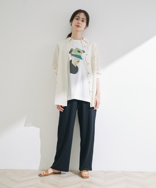 ROPE'（ロペ）の「ノースリーブコラージュプリントTEE（Tシャツ/カットソー・レディース・オフホワイト・38）」の2枚目の写真