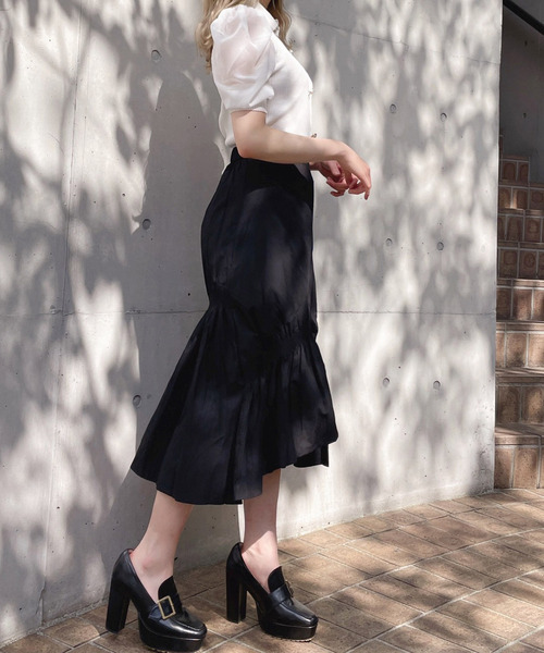 Crea titty&Co. PETIT（クレアティティーアンドコープチ）の「【Crea titty&Co.PETIT】デコルテオープン5分袖トップス（ニット/セーター・レディース・オフホワイト/ブラック/パープル・FREE）」の16枚目の写真