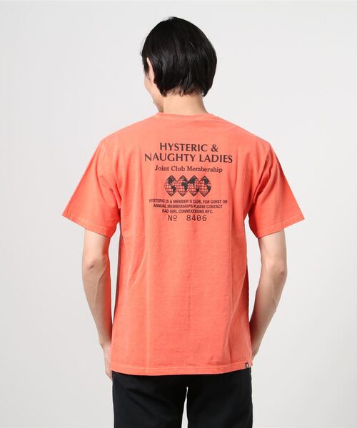 HYSTERIC GLAMOUR(ヒステリックグラマー) サイズ:S ワッフル クルーネック半袖ポケットTシャツ カットソー オレンジ  02193CE01【中古】【程度B】【カラーオレンジ】【オンライン限定商品】 HYSTERIC GLAMOUR（ヒステリックグラマー）の「BRUTAL  BONDAGE Tシャツ（Tシャツ ... HYSTERIC オレンジ 半袖Tシャツ