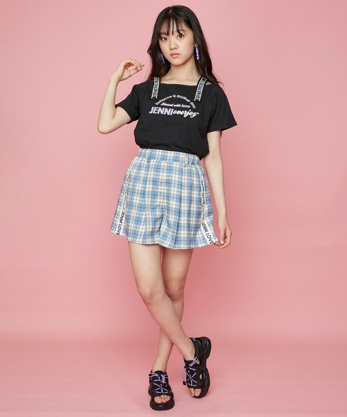 JENNI love（ジェニィラブ）の「防蚊テープロゴ肩あきTシャツ（Tシャツ/カットソー・キッズ・ラベンダー/ブラック/ミント・130cm/160cm/140cm/150cm）」の4枚目の写真