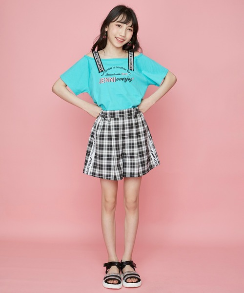 JENNI love（ジェニィラブ）の「防蚊テープロゴ肩あきTシャツ（Tシャツ/カットソー・キッズ・ラベンダー/ブラック/ミント・130cm/160cm/140cm/150cm）」の5枚目の写真