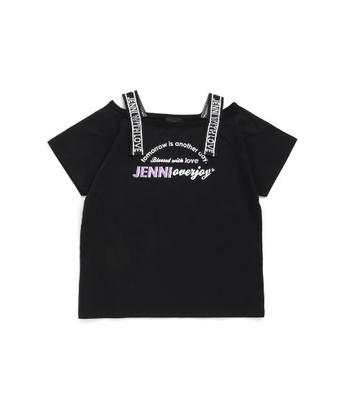 JENNI love（ジェニィラブ）の「防蚊テープロゴ肩あきTシャツ（Tシャツ/カットソー・キッズ・ラベンダー/ブラック/ミント・130cm/160cm/140cm/150cm）」の7枚目の写真