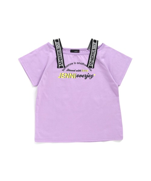 JENNI love（ジェニィラブ）の「防蚊テープロゴ肩あきTシャツ（Tシャツ/カットソー・キッズ・ラベンダー/ブラック/ミント・130cm/160cm/140cm/150cm）」の11枚目の写真