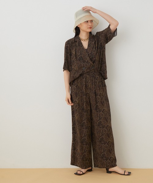 ADAM ET ROPE'(アダムエロペ)の「【セットアップ対応】イージーレーヨンパンツ(その他パンツ・レディース・グレー/ダークブラウン・FREE)」の11枚目の写真