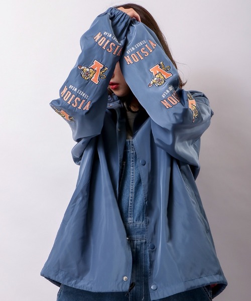 VISION STREET WEAR（ヴィジョンストリートウェア）の「【VISION STREET WEAR】袖刺繍ワイドコーチジャケット（ブルゾン・メンズ・グリーン/チャコールグレー/ブルー/マスタード・L/LL/M）」の21枚目の写真