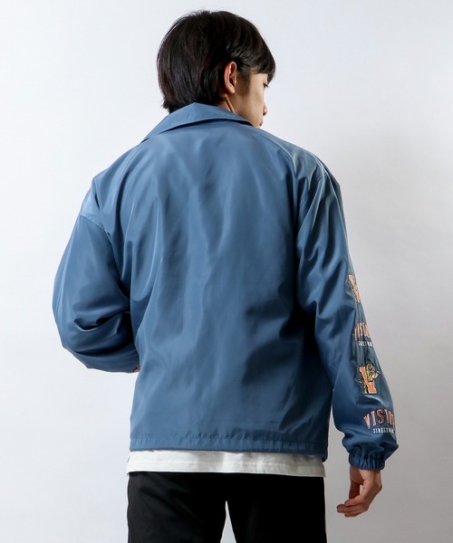 VISION STREET WEAR（ヴィジョンストリートウェア）の「【VISION STREET WEAR】袖刺繍ワイドコーチジャケット（ブルゾン・メンズ・グリーン/チャコールグレー/ブルー/マスタード・L/LL/M）」の15枚目の写真