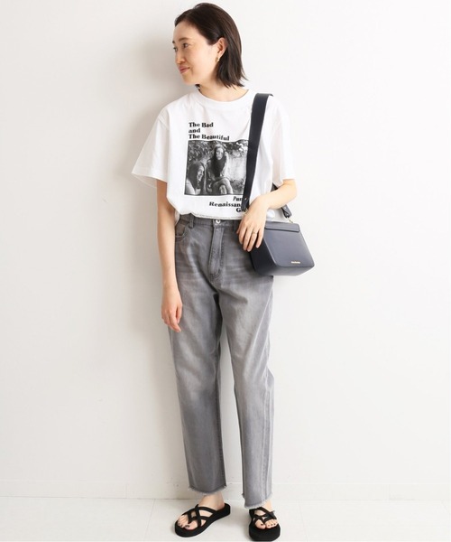 SLOBE IENA（スローブイエナ）の「LE DENIM カットオフスリムデニムパンツ【洗濯機使用可能】◆（デニムパンツ・レディース・グレー/ホワイト・36/40/38）」の3枚目の写真