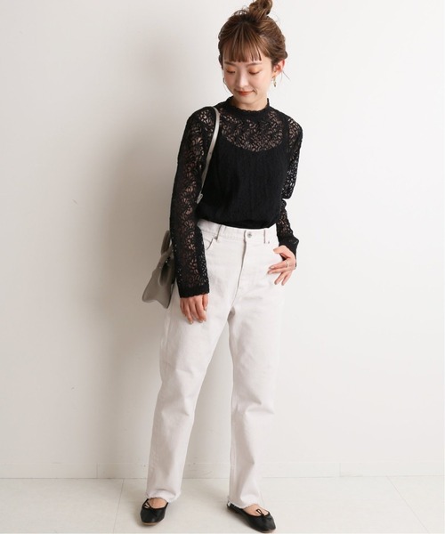 SLOBE IENA（スローブイエナ）の「LE DENIM カットオフスリムデニムパンツ【洗濯機使用可能】◆（デニムパンツ・レディース・グレー/ホワイト・36/40/38）」の8枚目の写真