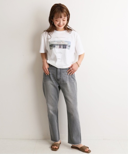 SLOBE IENA（スローブイエナ）の「LE DENIM カットオフスリムデニムパンツ【洗濯機使用可能】◆（デニムパンツ・レディース・グレー/ホワイト・36/40/38）」の16枚目の写真