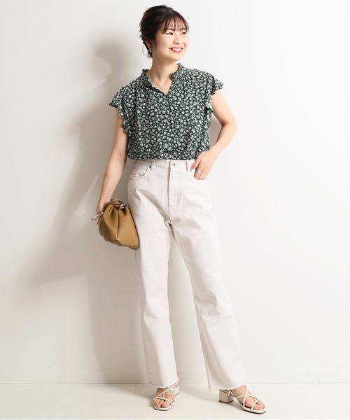 SLOBE IENA（スローブイエナ）の「LE DENIM カットオフスリムデニムパンツ【洗濯機使用可能】◆（デニムパンツ・レディース・グレー/ホワイト・36/40/38）」の11枚目の写真