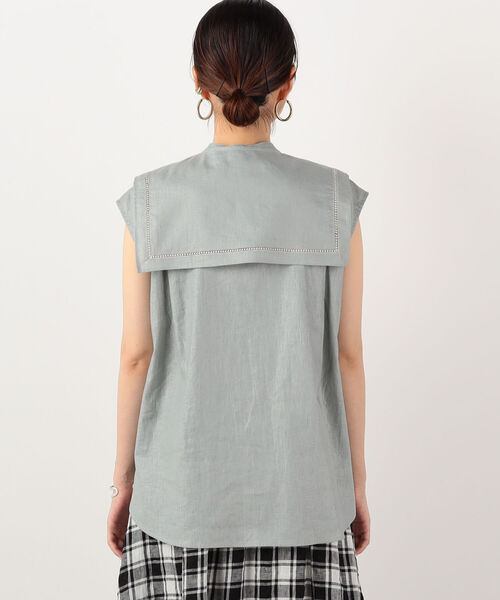 NOLLEY’S(ノーリーズ)の「◇【WEB限定】ステッチ襟2WAYブラウス(シャツ/ブラウス・レディース・ベージュ/チャコールグレー/ミント・38)」の20枚目の写真