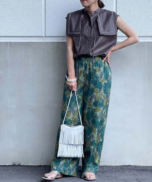 NOLLEY’S(ノーリーズ)の「◇【WEB限定】ステッチ襟2WAYブラウス(シャツ/ブラウス・レディース・ベージュ/チャコールグレー/ミント・38)」の11枚目の写真