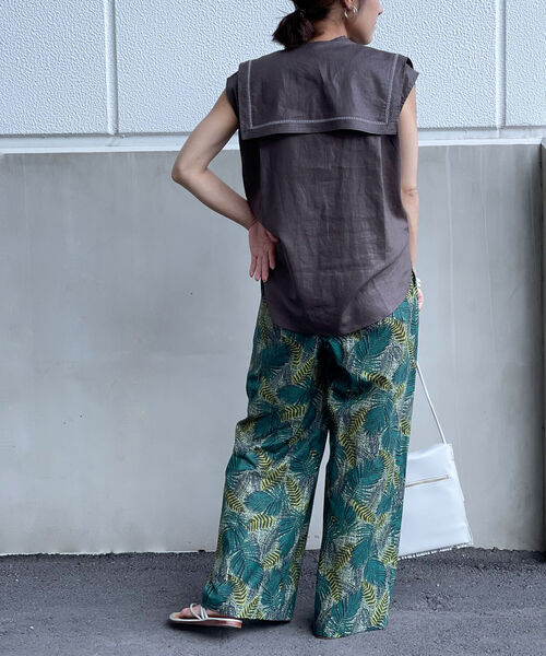 NOLLEY’S(ノーリーズ)の「◇【WEB限定】ステッチ襟2WAYブラウス(シャツ/ブラウス・レディース・ベージュ/チャコールグレー/ミント・38)」の10枚目の写真
