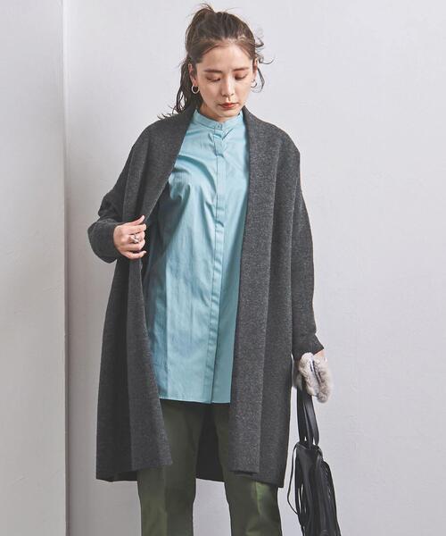UNITED ARROWS(ユナイテッドアローズ)の「UWCC ニット ガウン †(カーディガン/ボレロ・レディース・ベージュ/ダークグレー・FREE)」の6枚目の写真