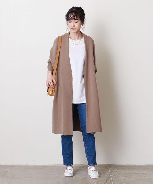 UNITED ARROWS(ユナイテッドアローズ)の「UWCC ニット ガウン †(カーディガン/ボレロ・レディース・ベージュ/ダークグレー・FREE)」の19枚目の写真