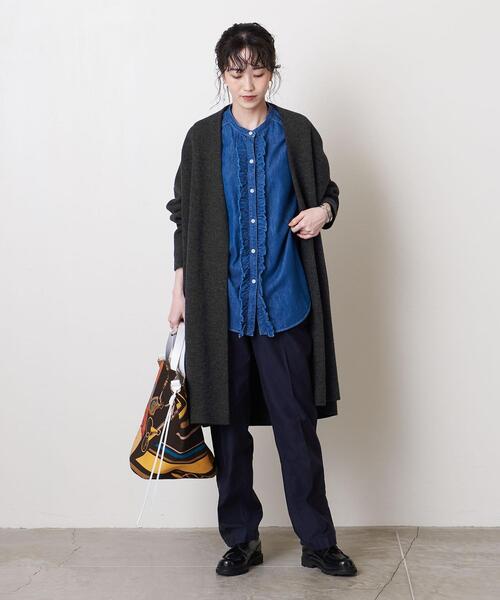 UNITED ARROWS(ユナイテッドアローズ)の「UWCC ニット ガウン †(カーディガン/ボレロ・レディース・ベージュ/ダークグレー・FREE)」の20枚目の写真