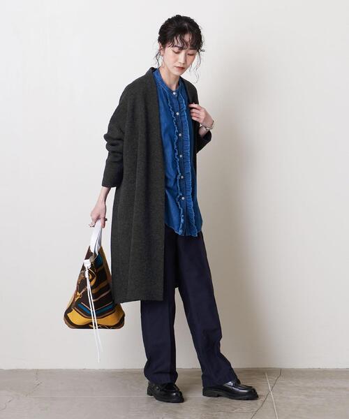 UNITED ARROWS(ユナイテッドアローズ)の「UWCC ニット ガウン †(カーディガン/ボレロ・レディース・ベージュ/ダークグレー・FREE)」の22枚目の写真