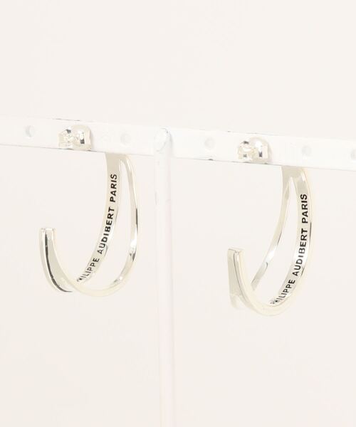 PHILIPPE AUDIBERT（フィリップ オーディベール）の「＜ZOZO限定＞【PHILIPPE AUDIBERT】フープピアス（ピアス（両耳用）・レディース・シルバー・FREE）」の4枚目の写真