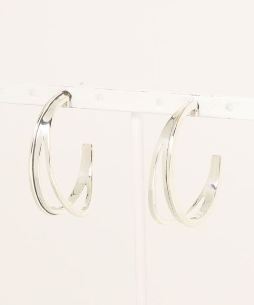 PHILIPPE AUDIBERT（フィリップ オーディベール）の「＜ZOZO限定＞【PHILIPPE AUDIBERT】フープピアス（ピアス（両耳用）・レディース・シルバー・FREE）」の3枚目の写真