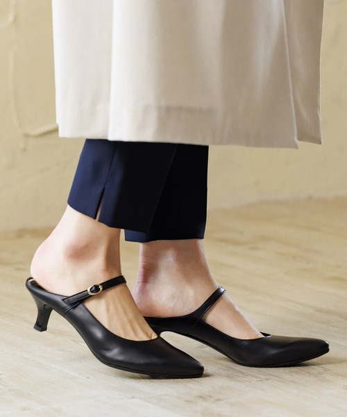 HIMIKO(ヒミコ)の「【Made in Japan】【HIMIKO】【撥水】ミュールパンプス/611317(パンプス・レディース・ブラック/グレー/カーキ・22.5cm/23.5cm/24.5cm/23.0cm/24.0cm/25.0cm/22.0cm)」の2枚目の写真