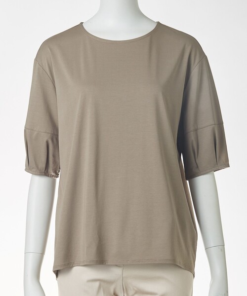 J.PRESS（ジェイプレス）の「【消臭機能付き】プレーティングジャージー ボリュームスリーブ カットソー（Tシャツ/カットソー・レディース・ブラウン系/アイボリー系/ネイビー系/ワイン系・T13/T15）」の13枚目の写真