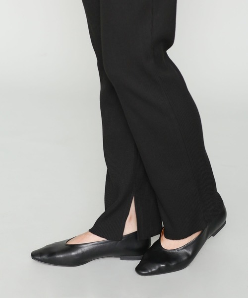 NANO universe（ナノユニバース）の「WEB限定/スリットリブパンツ（その他パンツ・レディース・ブラック/アイボリー/モカ・マルチサイズ）」の12枚目の写真