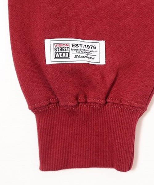 VISION STREET WEAR(ヴィジョンストリートウェア)の「VISION STREET WEAR ベロアワッペン裏毛フーディー(パーカー・レディース・チャコールグレー/パープル/マルチ/ワイン/キナリ・LL/M/L)」の11枚目の写真