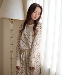 FRUIT OF THE LOOM | フルーツ柄ワッフル長袖上下セット(ルームウェア/パジャマ)