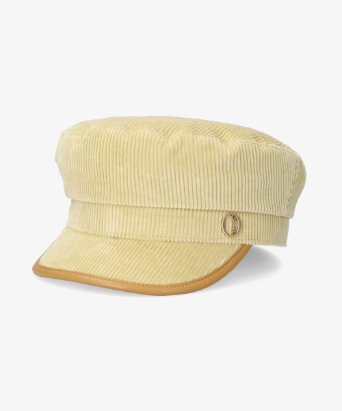 Chapeau d' O（シャポードオー）の「Chapeau d' O Corduroy Marine Cas（キャスケット・レディース・ブラック/ライトグリーン/ブラウン・57cm）」の3枚目の写真