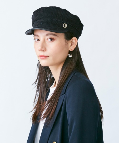 Chapeau d' O（シャポードオー）の「Chapeau d' O Corduroy Marine Cas（キャスケット・レディース・ブラック/ライトグリーン/ブラウン・57cm）」の11枚目の写真