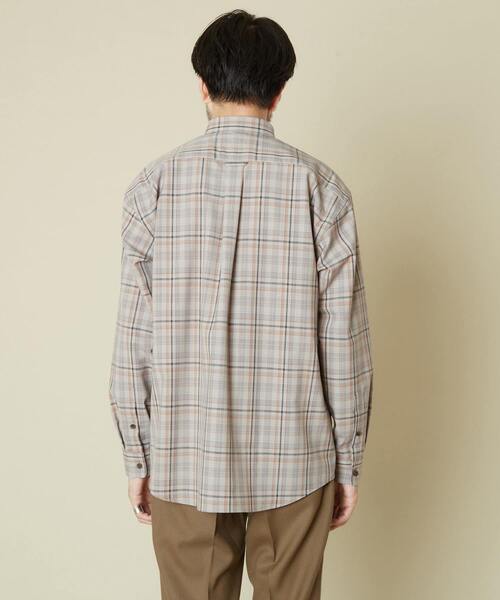 MEN'S MELROSE（メンズメルローズ）の「ウォッシャブルTWタイプライターシャツ（シャツ/ブラウス・メンズ・グレー/グレイッシュベージュ・4/3）」の5枚目の写真