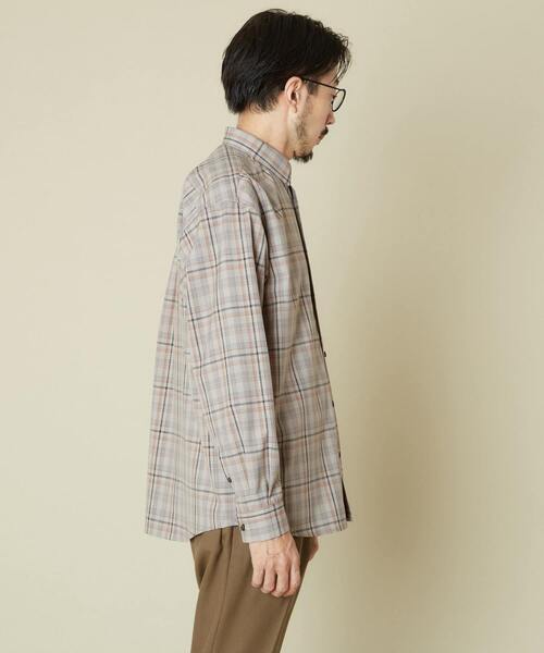 MEN'S MELROSE（メンズメルローズ）の「ウォッシャブルTWタイプライターシャツ（シャツ/ブラウス・メンズ・グレー/グレイッシュベージュ・4/3）」の6枚目の写真