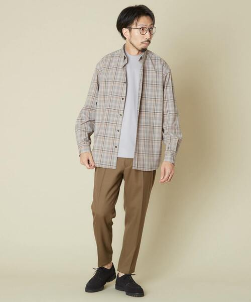 MEN'S MELROSE（メンズメルローズ）の「ウォッシャブルTWタイプライターシャツ（シャツ/ブラウス・メンズ・グレー/グレイッシュベージュ・4/3）」の13枚目の写真