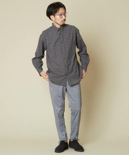 MEN'S MELROSE（メンズメルローズ）の「ウォッシャブルTWタイプライターシャツ（シャツ/ブラウス・メンズ・グレー/グレイッシュベージュ・4/3）」の16枚目の写真