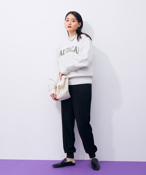 ADAM ET ROPE'（アダムエロペ）の「【セットアップ対応】リラックスジョグパンツ（その他パンツ・レディース・ブラック/ダークブラウン・38/36）」の8枚目の写真