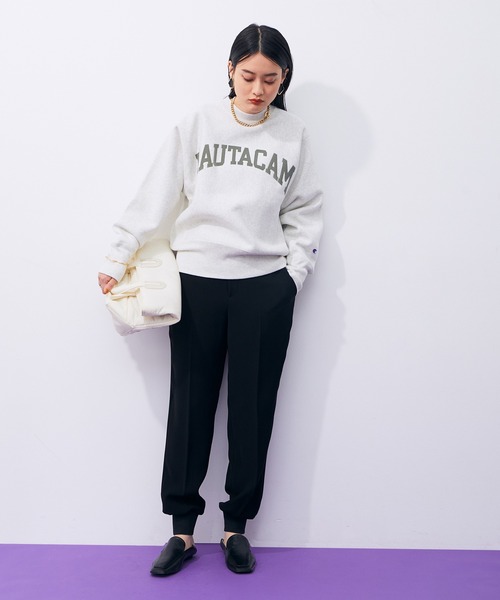 ADAM ET ROPE'（アダムエロペ）の「【セットアップ対応】リラックスジョグパンツ（その他パンツ・レディース・ブラック/ダークブラウン・38/36）」の6枚目の写真