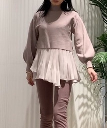 SNIDEL | ニットドッキングプルオーバー(ニット/セーター)