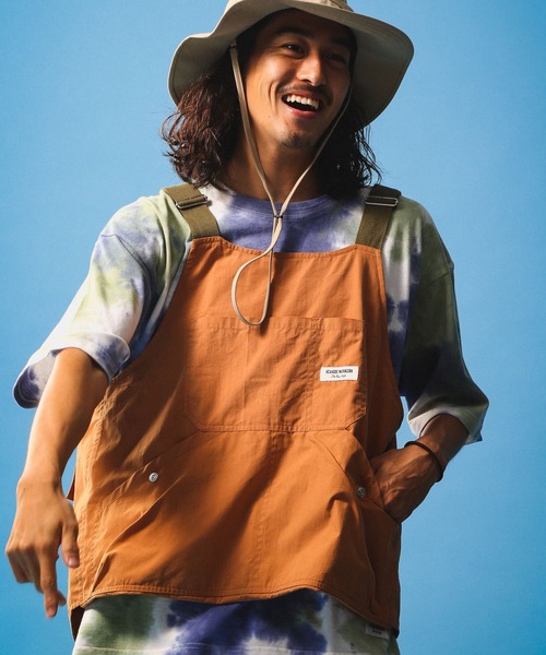 BAYFLOW（ベイフロー）の「【SEASIDE WORKERS（シーサイドワーカーズ）】マルチウェイベスト（ベスト・メンズ・カーキ/オレンジ・FREE）」の8枚目の写真