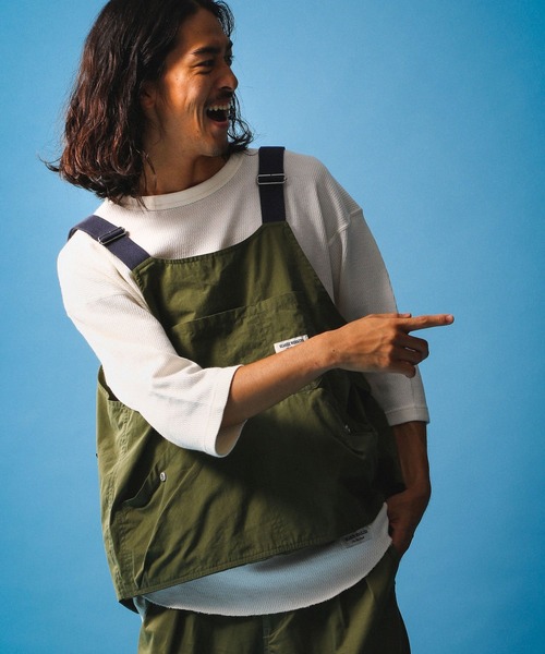 BAYFLOW（ベイフロー）の「【SEASIDE WORKERS（シーサイドワーカーズ）】マルチウェイベスト（ベスト・メンズ・カーキ/オレンジ・FREE）」の12枚目の写真