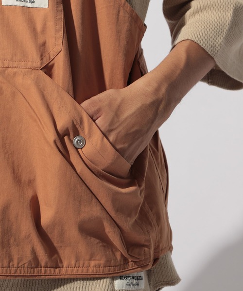 BAYFLOW（ベイフロー）の「【SEASIDE WORKERS（シーサイドワーカーズ）】マルチウェイベスト（ベスト・メンズ・カーキ/オレンジ・FREE）」の22枚目の写真