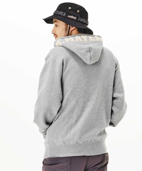 KRIFF MAYER（クリフメイヤー）の「裏起毛スウェットパーカー(フードロゴ)（パーカー・メンズ・グリーン/ベージュ/ネイビー/チャコール/カラフル/ナチュラル/グレー・MEDIUM/SMALL/LARGE/X-LARGE）」の2枚目の写真