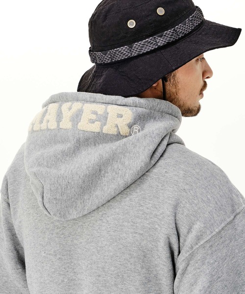 KRIFF MAYER（クリフメイヤー）の「裏起毛スウェットパーカー(フードロゴ)（パーカー・メンズ・グリーン/ベージュ/ネイビー/チャコール/カラフル/ナチュラル/グレー・MEDIUM/SMALL/LARGE/X-LARGE）」の18枚目の写真