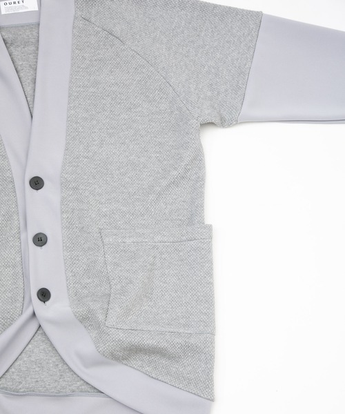 OURET（オーレット）の「ローゲージストレッチカノコ ラウンドカットカーディガン（カーディガン/ボレロ・メンズ・ブラック/グレー・2/3/1）」の16枚目の写真